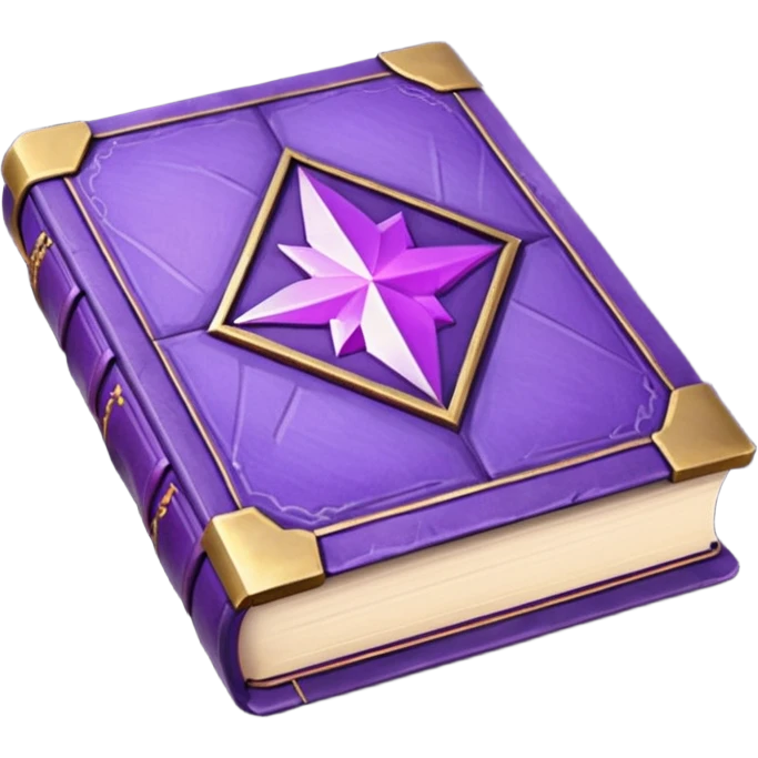 fantasy magic purple book low poly emoji