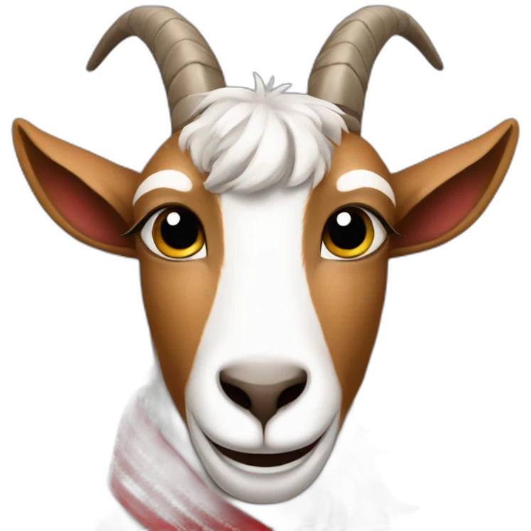 goat wearing red Keffiyeh emoji