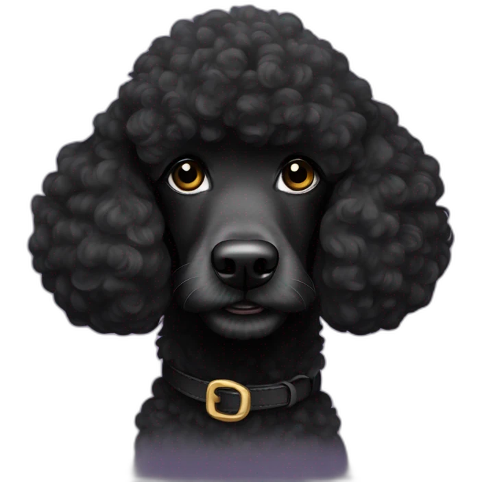 black phantom poodle emoji