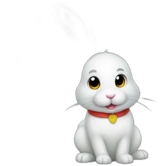 rabbit and Ukrainian flag emoji