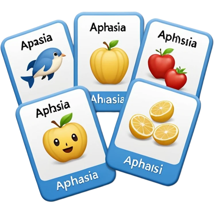 Aphasia patient cards emoji