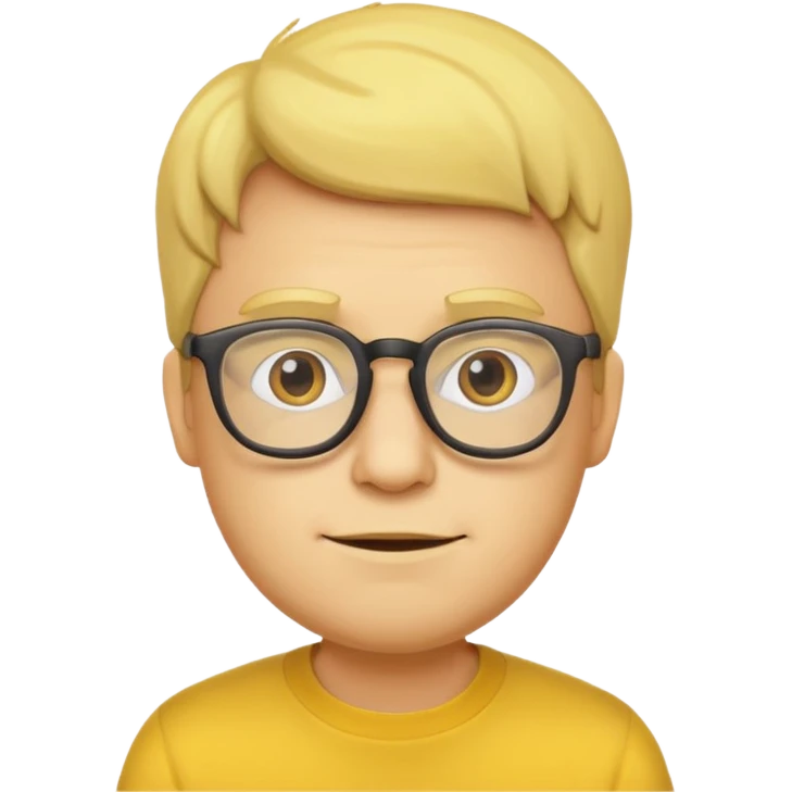 yellow guy in glasses emoji