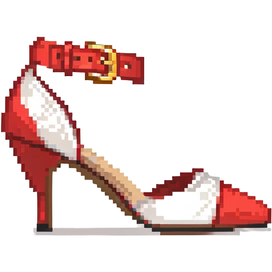 Sonic the Hedgehog's red shoes with white strap and gold buckle emoji