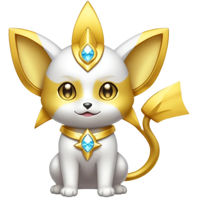 White and Golden Divine Holy Glorious Shiny Sparkly Shinx-Electrike emoji