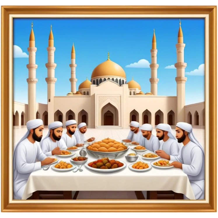 Iftar in Türkiye side by mosque emoji