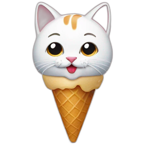 cat licking ice cream emoji