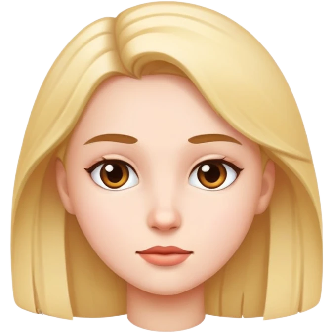 Девушка смотрит emoji