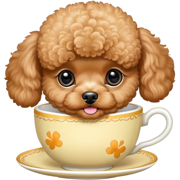 Teacup poodle ￼ apricot color ￼ emoji