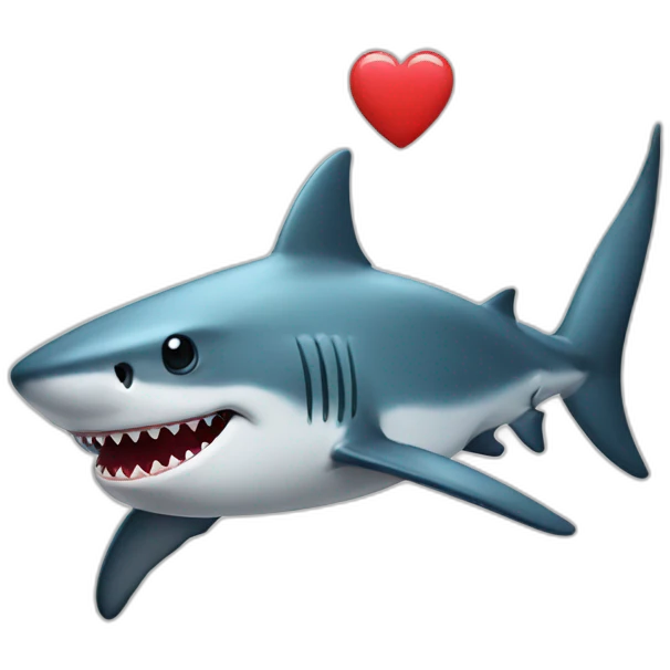shark with heart emoji