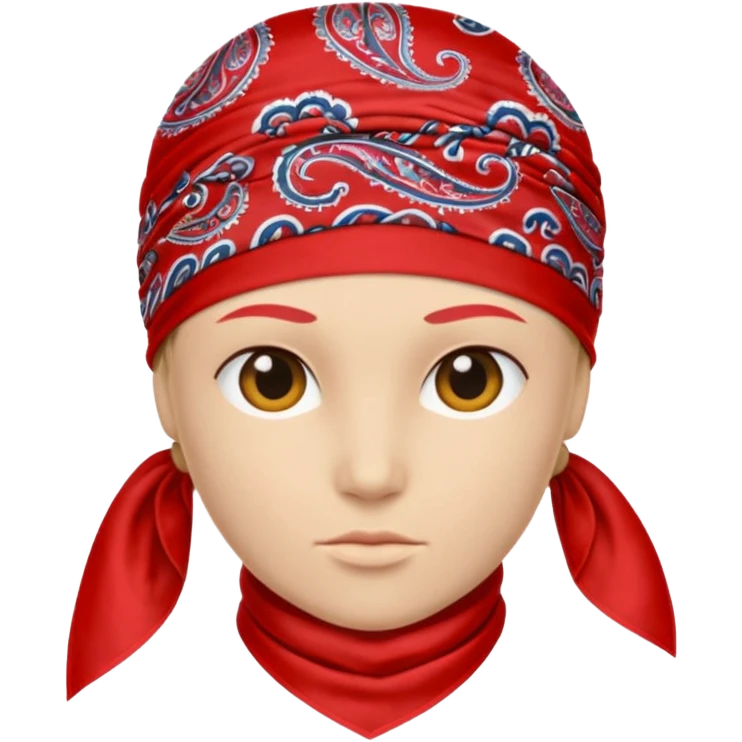 head bandana,Red, Negative: Character. emoji