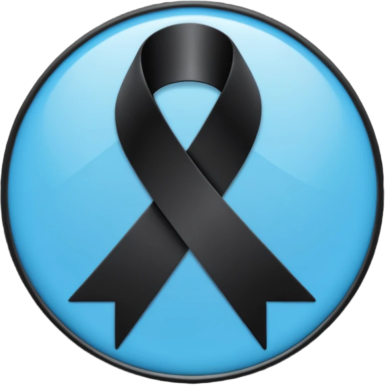 Ruban noir croisé avec 1 boucle emoji