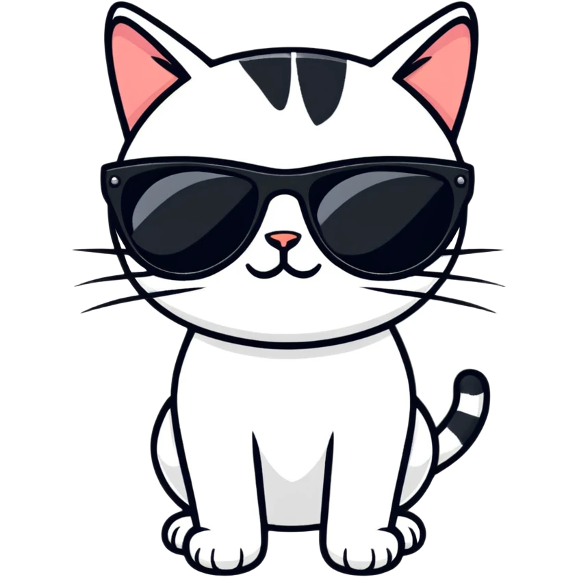 Cat with sunglasses emoji