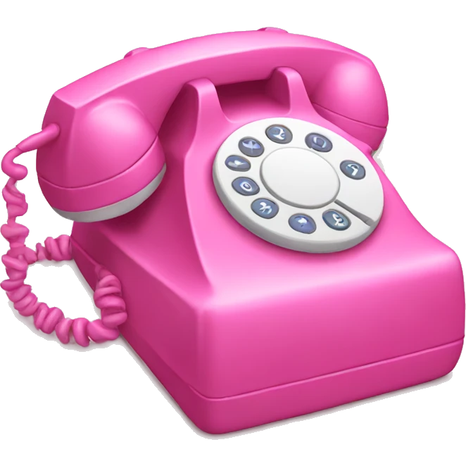 Pink phone emoji