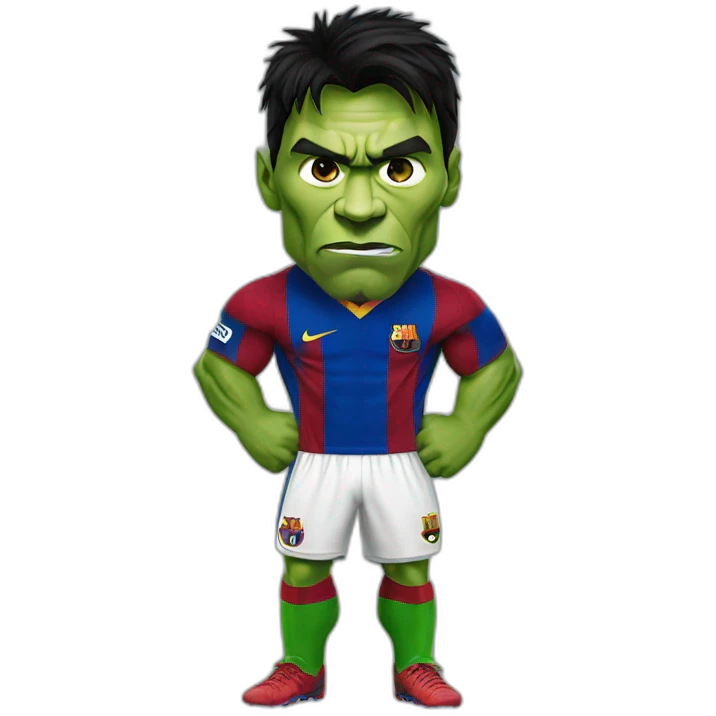Lionel messi as hulk emoji