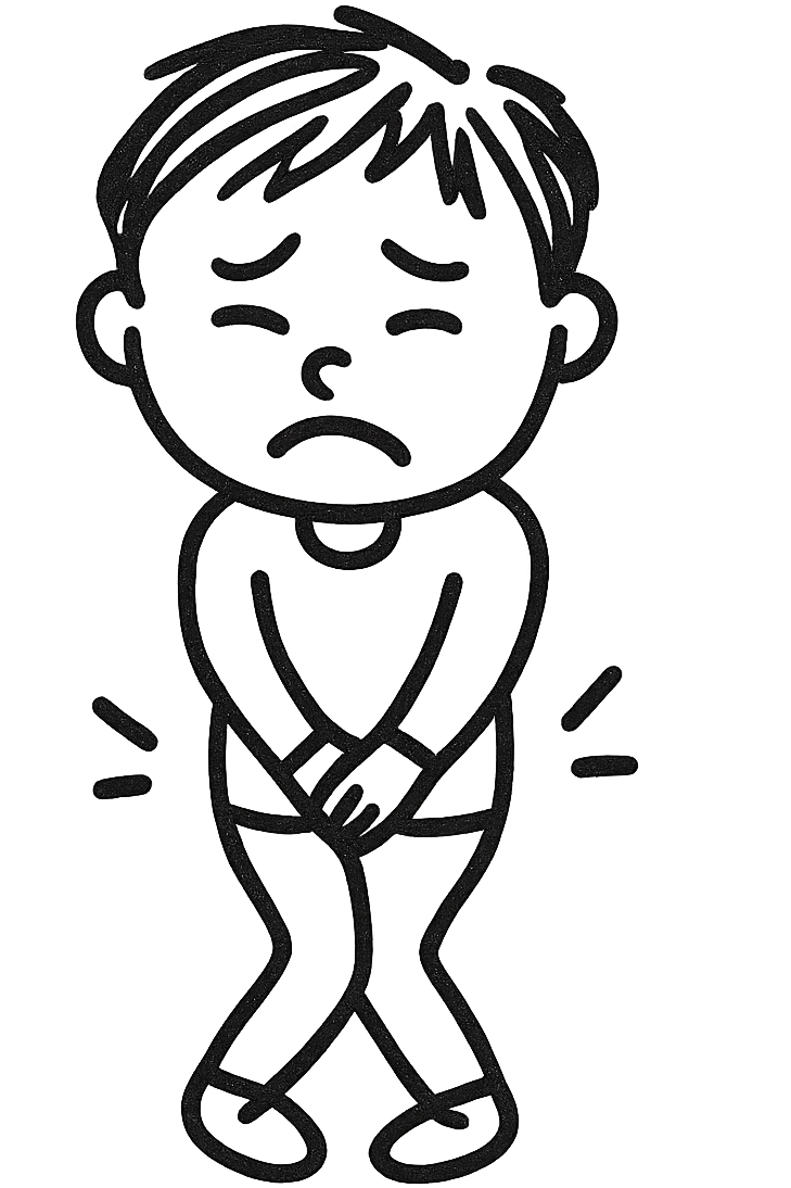 A boy need to pee emoji