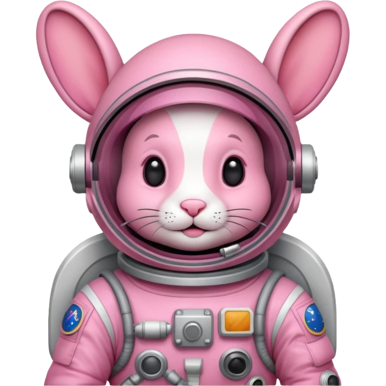 pink rabbit astronaut emoji
