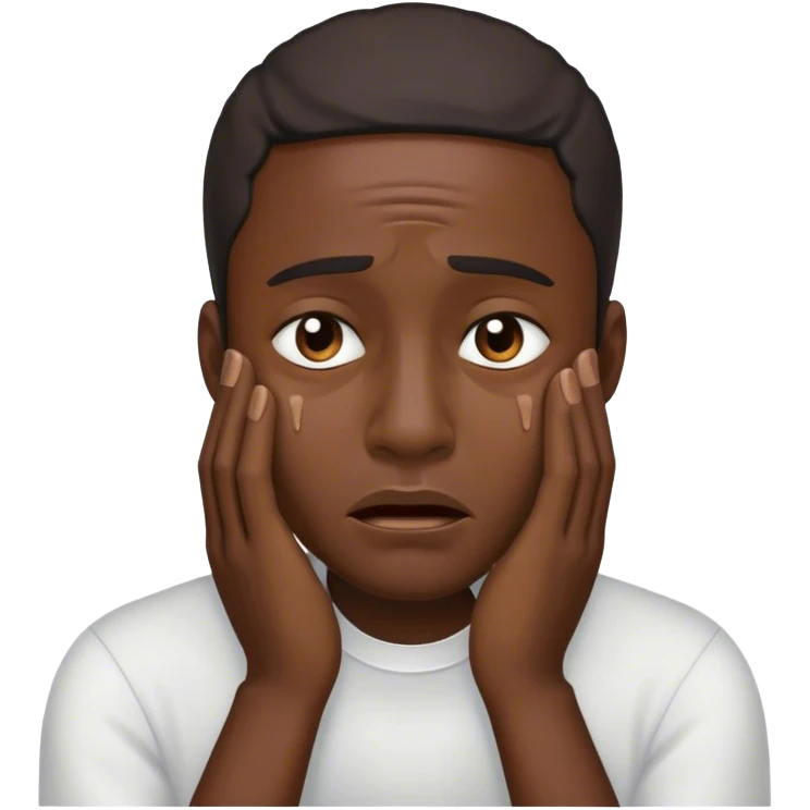 black dude weeping emoji