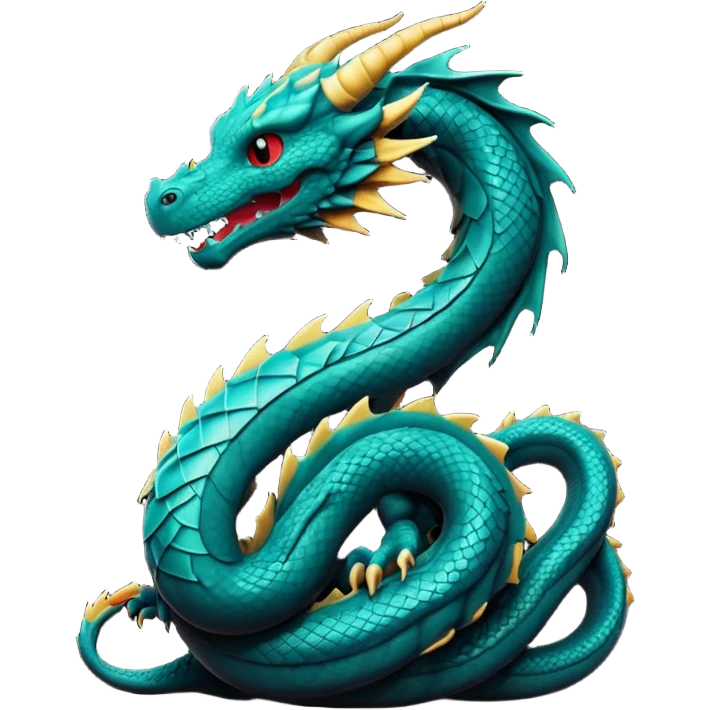 iOS emoji, minimal dragon symbol, dark fantasy, line icon emoji