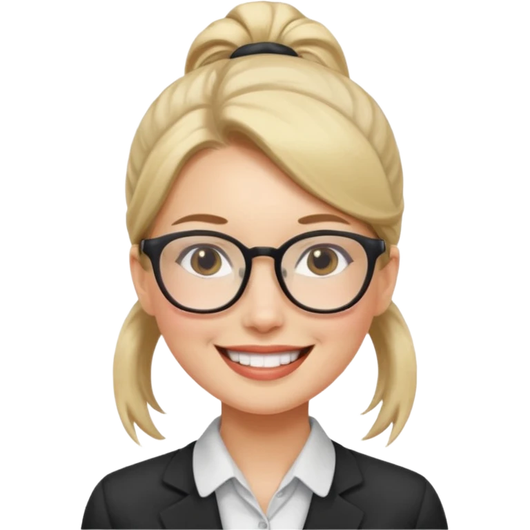 Office lady with high ponytail emoji