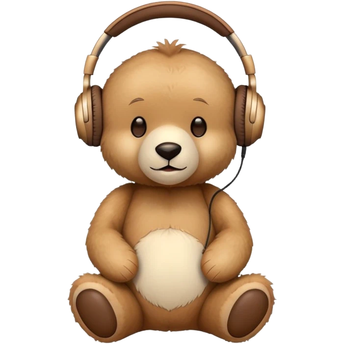 Teddy bear with headphones  emoji