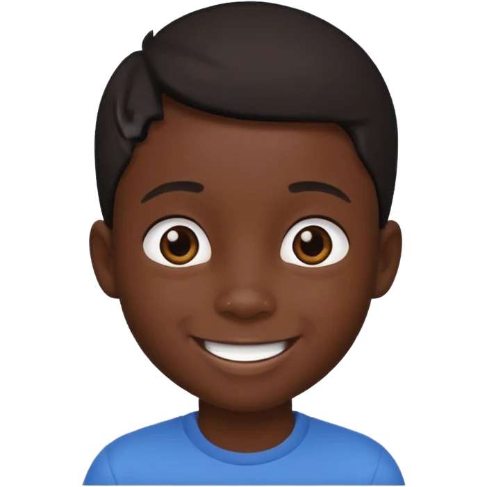 A cute lil boy black emoji