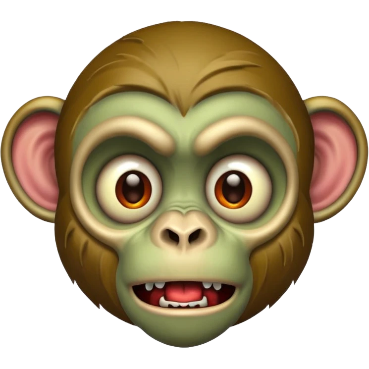 Zombie monkey face emoji