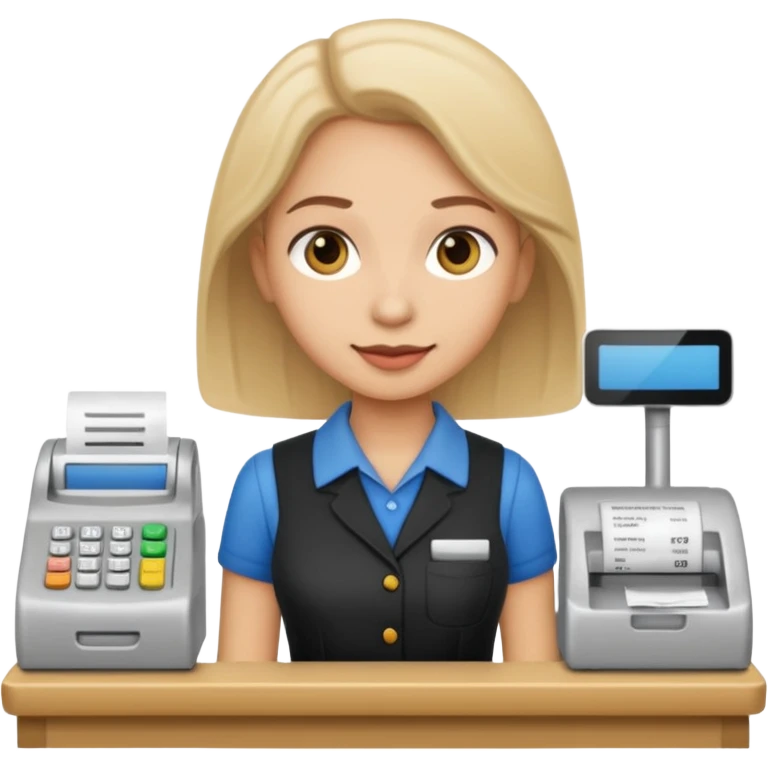 cashier behind the register emoji