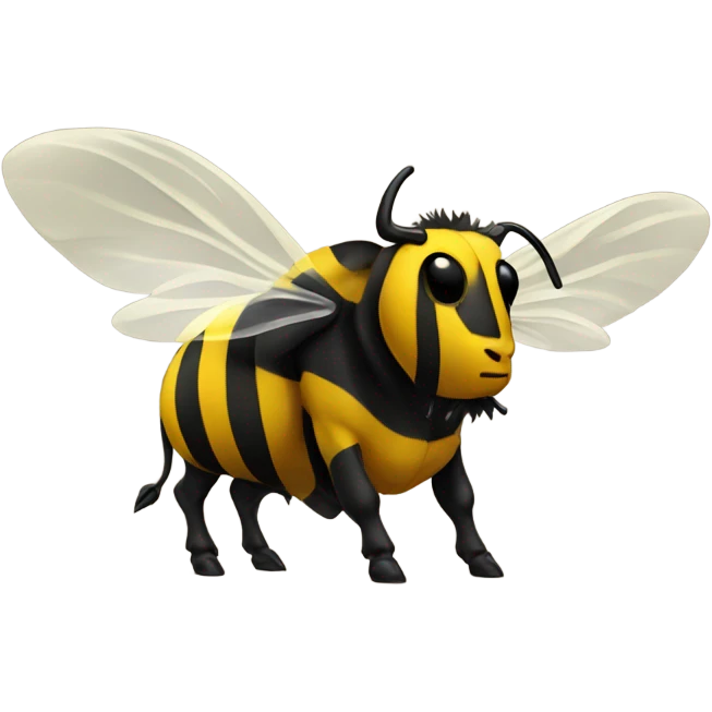 Bumblebee bull with wings emoji