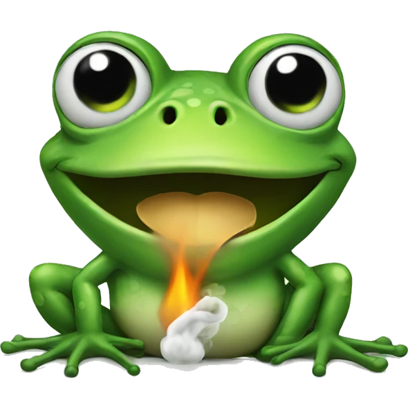 frog with smokin emoji