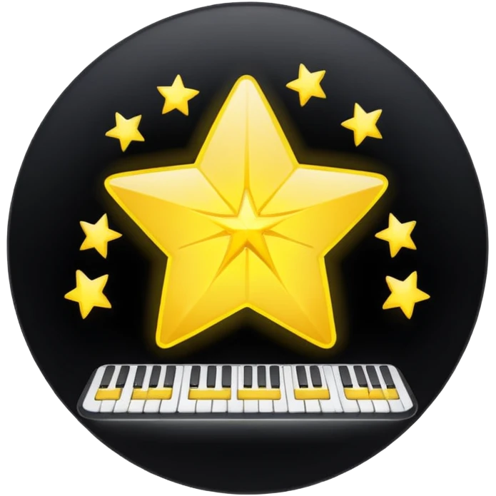 Make a star inside a clean black circle only and the star looks like the star in ios keyboard  emoji