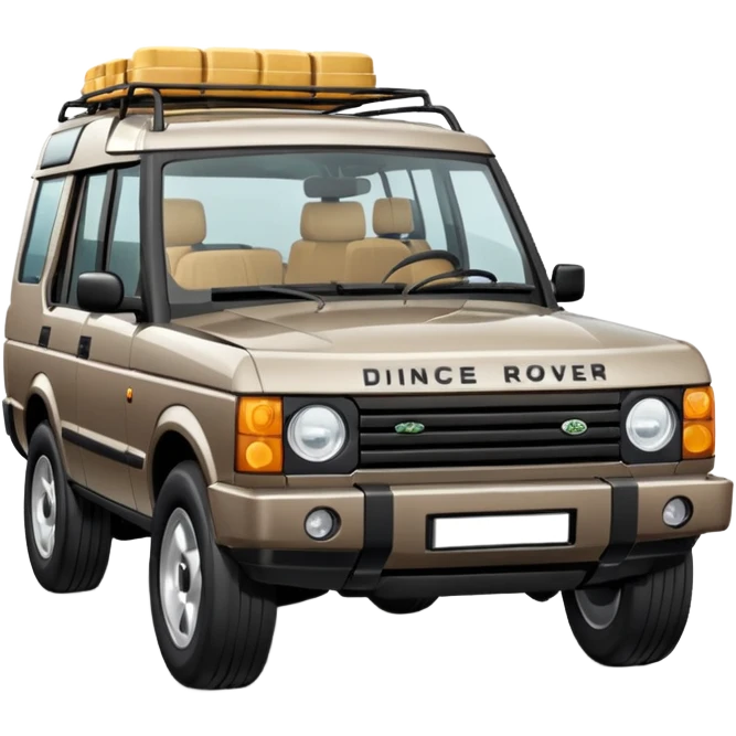 Grey-brown Land Rover Discovery
Apple emoji style. emoji