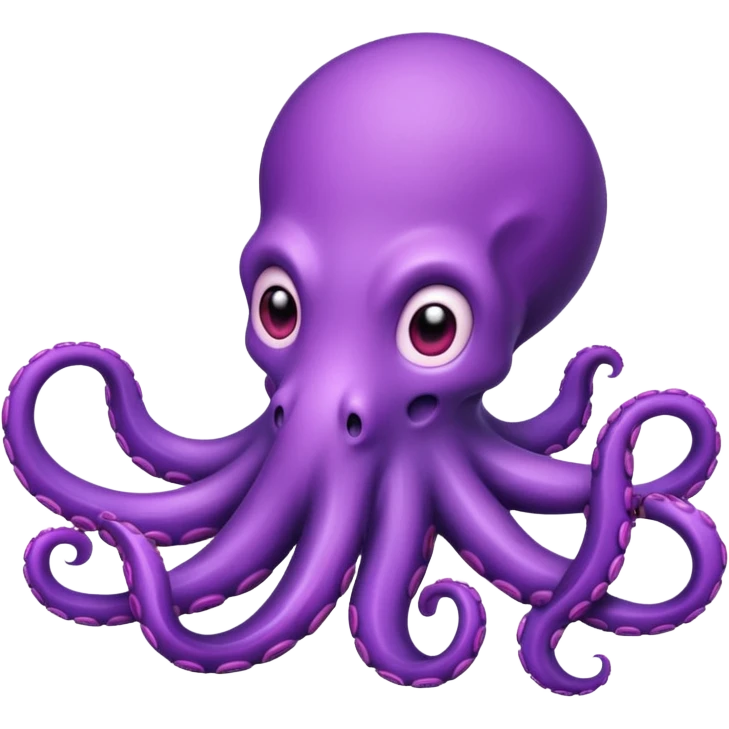 Purple Octopus with Pink Heart emoji
