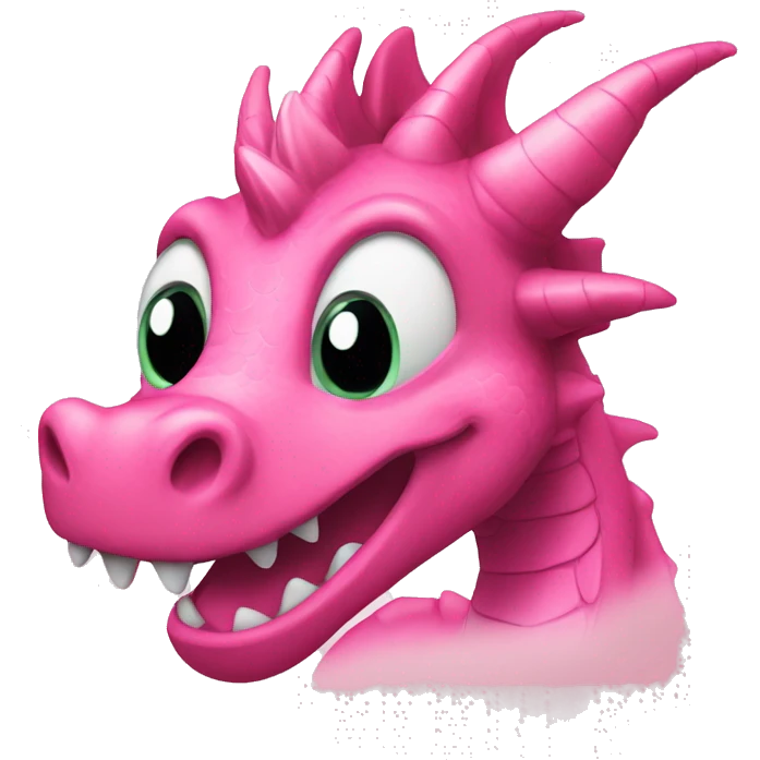 happy pink dragon off work emoji