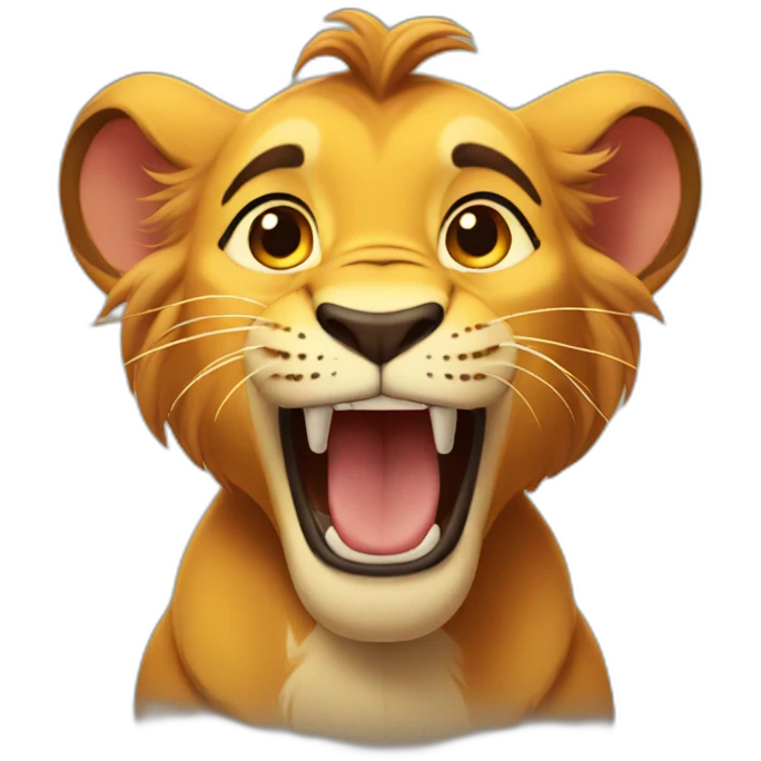 Simba happy emoji