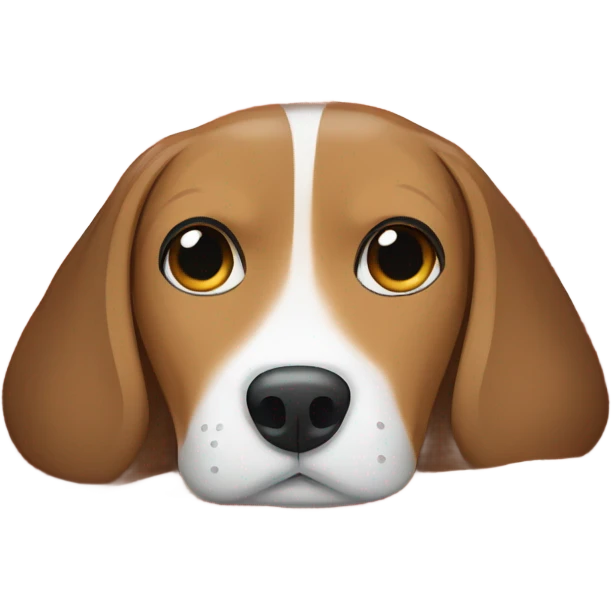 Beagle under cozy plaid blanket emoji