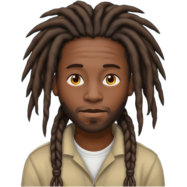 a black man with dreadlocks emoji