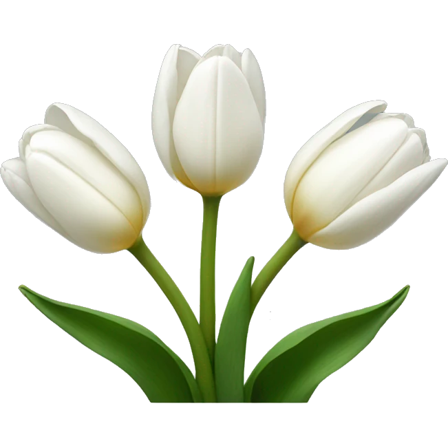 White tulips emoji