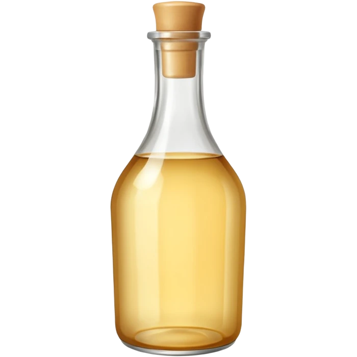 clear vinegar bottle with subtle golden tint. emoji