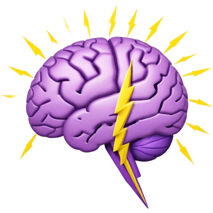 💛 1. Brain Spark — “Ідеї та AI-мислення”

Символ: дудл-мозок із маленькою блискавкою ⚡ всередині або поруч
Значення: натхнення, креатив, AI-інсайти, нові думки
Стиль: легкий скетч, жовтий або фіолетовий акцент emoji