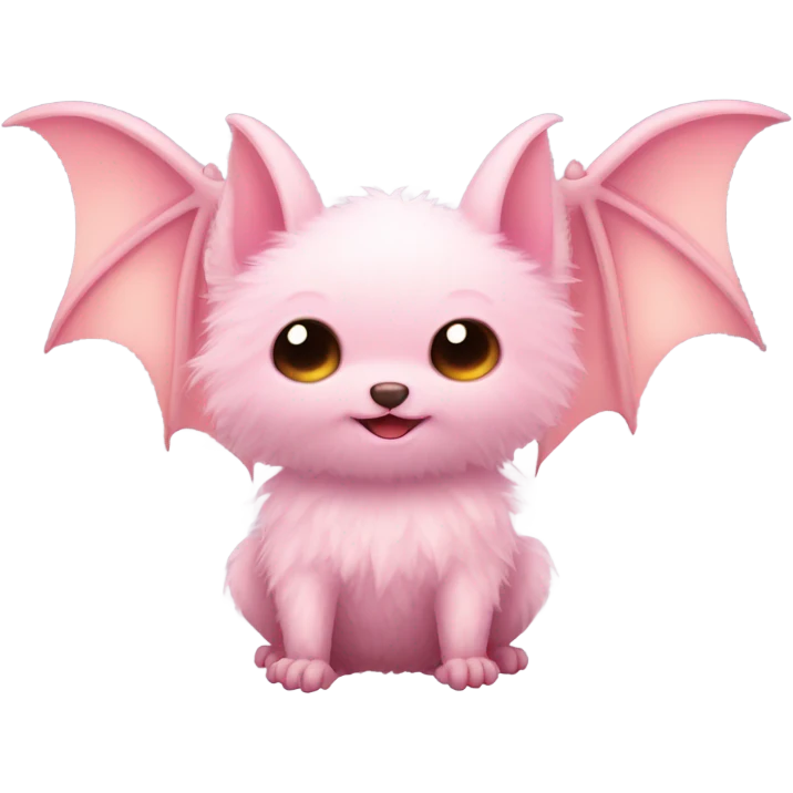 light pink fluffy bat emoji