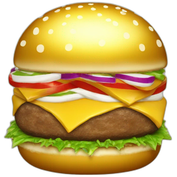 gold christmas bauble burger emoji