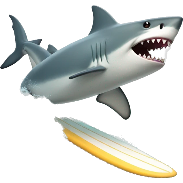 Shark surfing  emoji