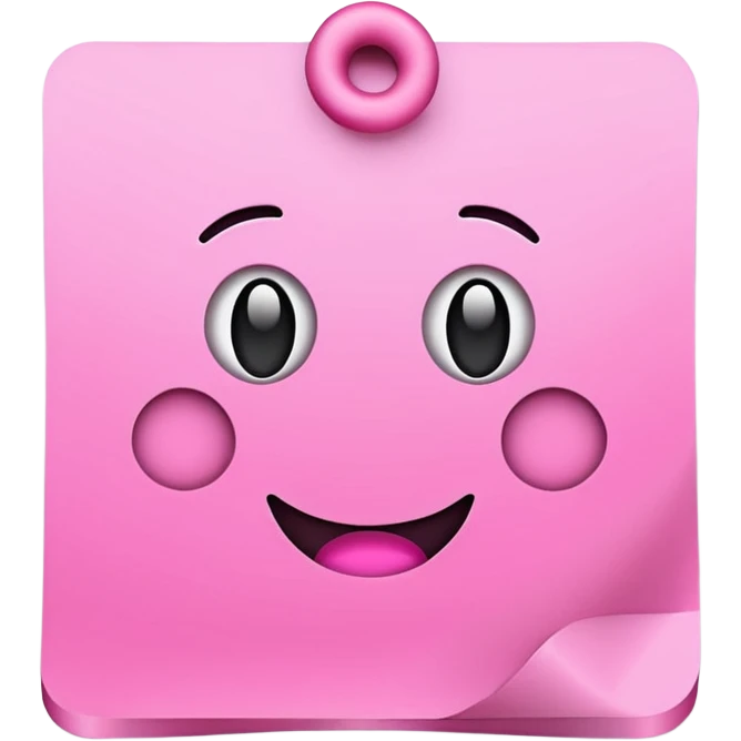 Pink sticky note emoji