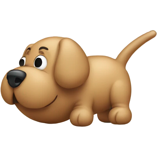 Ballon dog pooping emoji