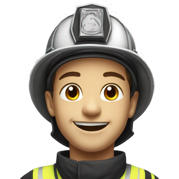 smiling boy meme portrait fireman emoji