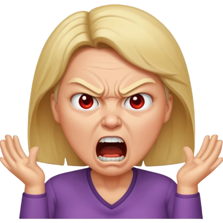 angry mom yelling emoji