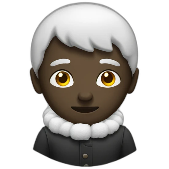 Personne noir qui ramasse du coton emoji