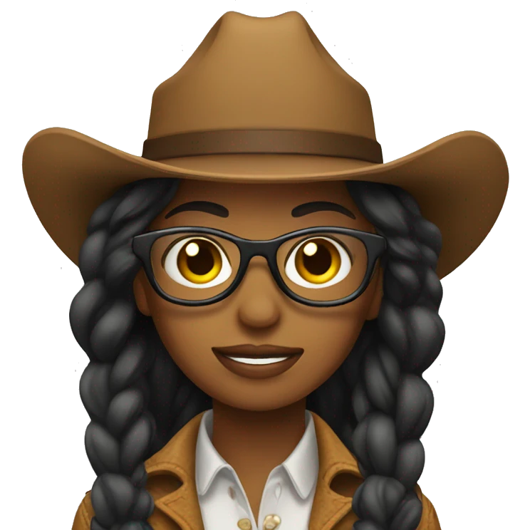 Cowgirl with glasses  emoji