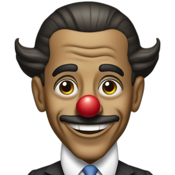 Barak Obama as a clown emoji