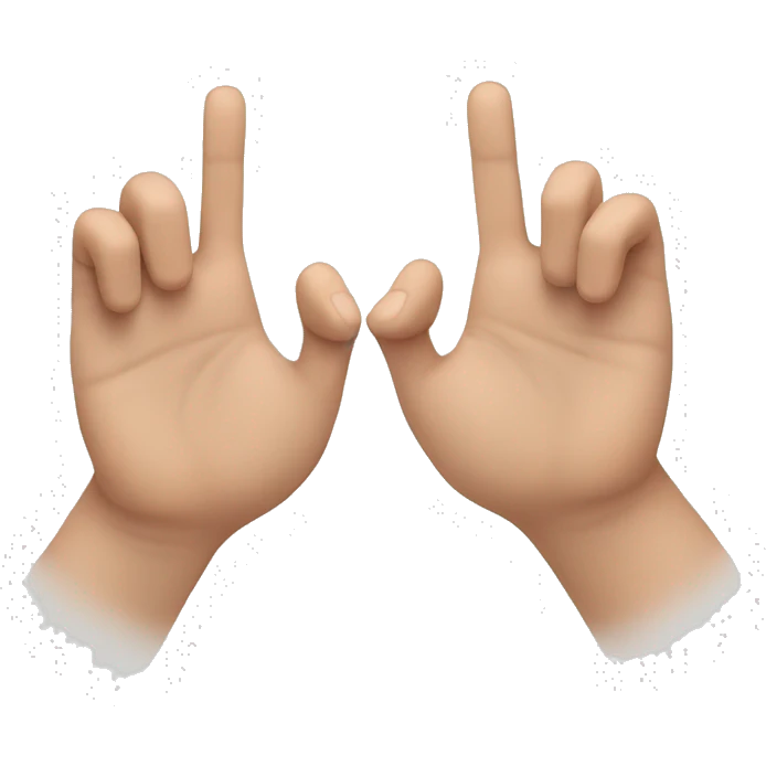 two hands with index fingertips touching emoji